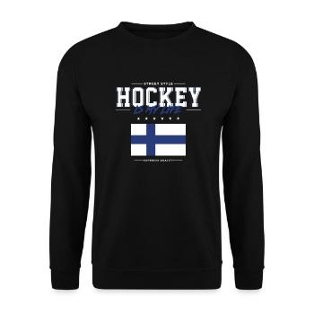 Hockey is my Life - Unisex Sweatshirt - black - Front - Alina (178cm) & Michal (187cm)