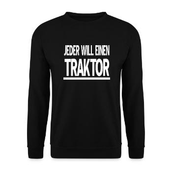 Tractor - Unisex Sweatshirt - black - Front - Alina (178cm) & Michal (187cm)