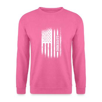 Jardinier Us Drapeau Jardinage - Sweat-shirt Unisexe - rose - Devant