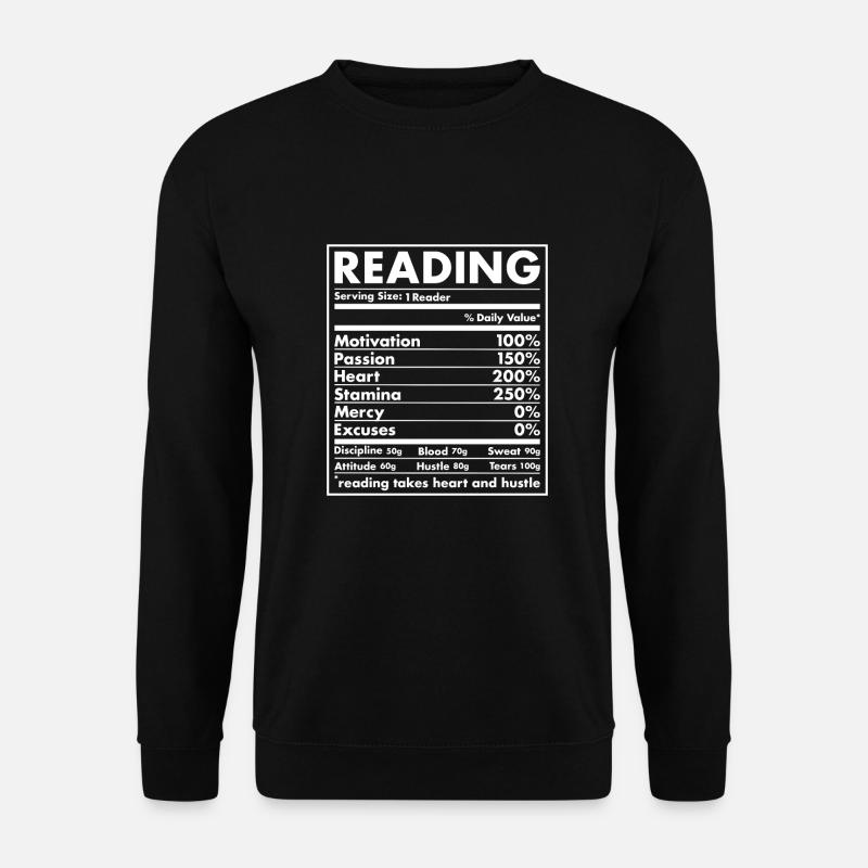 Reader Nutrition Reading - Unisex Pullover - Schwarz