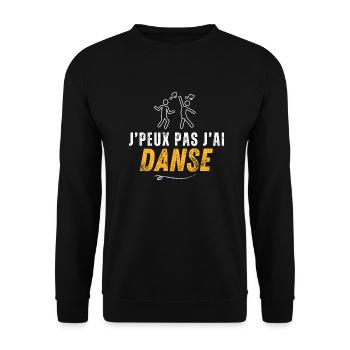 Ich kann nicht, ich habe getanzt - Unisex Pullover - Schwarz - Vorne - Alina (178cm) & Michal (187cm)