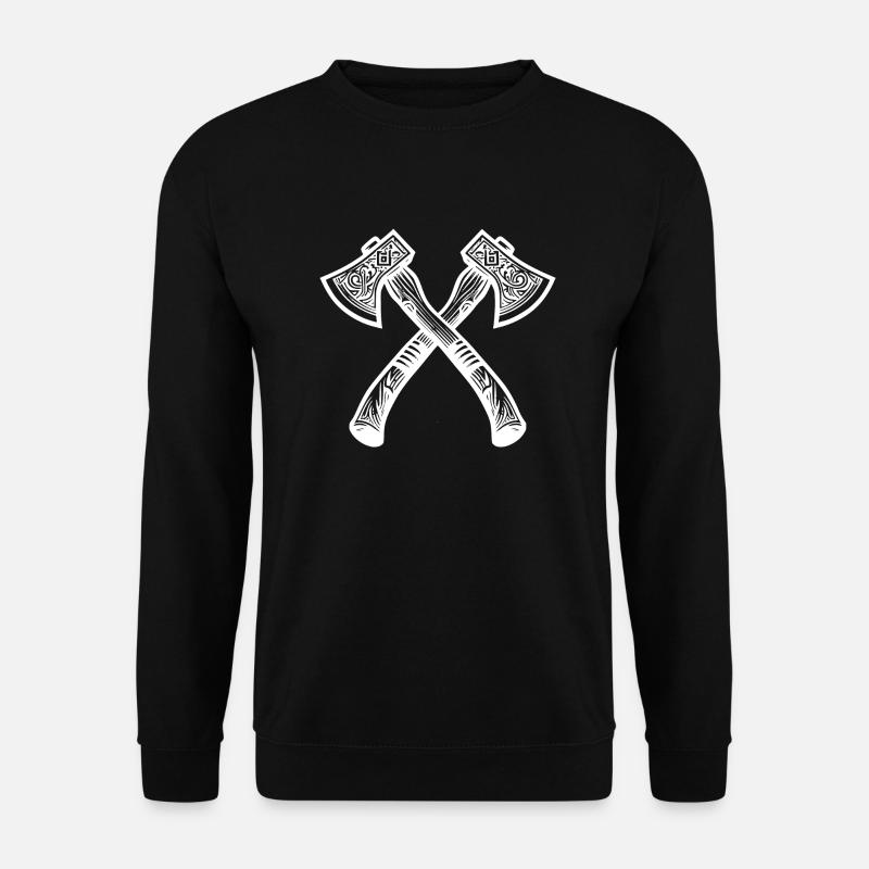 Crossed Axe - Unisex Sweatshirt - black