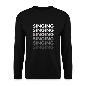 Chanteur Chant - Sweat-shirt Unisexe - noir - Devant - Alina (178cm) & Michal (187cm)