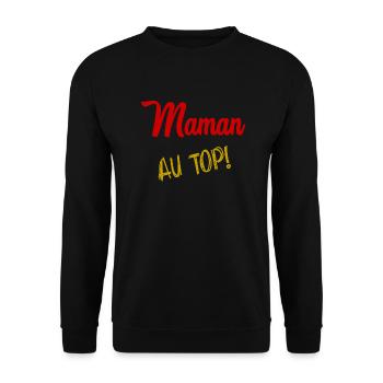 FÊTE DES MÈRES - Sweat-shirt Unisexe - noir - Devant - Alina (178cm) & Michal (187cm)