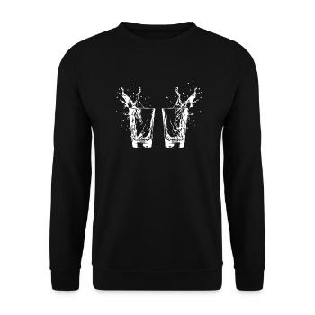 Tequila Glass Cheers Party - Sweat-shirt Unisexe - noir - Devant - Alina (178cm) & Michal (187cm)