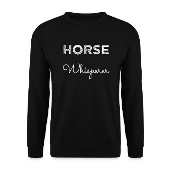 horsemanship fun equestrian tranquility statement - Unisex Pullover - Schwarz - Vorne - Alina (178cm) & Michal (187cm)