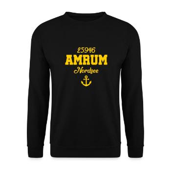 Amrum - 25946 - Nordsee Insel - Unisex Pullover - Schwarz - Vorne - Alina (178cm) & Michal (187cm)