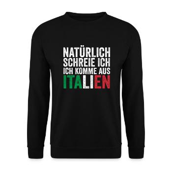 Italy Italian Vaffanculo - Unisex Sweatshirt - black - Front - Alina (178cm) & Michal (187cm)
