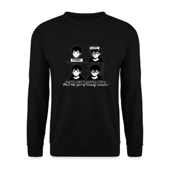 FOMO - Unisex Sweatshirt - black - Front - Alina (178cm) & Michal (187cm)