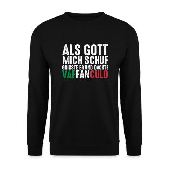 Italy Italian Vaffanculo - Unisex Sweatshirt - black - Front - Alina (178cm) & Michal (187cm)