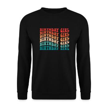 Fille d’anniversaire pour les tout-petits filles Mignon Groovy - Sweat-shirt Unisexe - noir - Devant - Alina (178cm) & Michal (187cm)