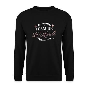 Pink Arrow Bridal Team - Unisex Sweatshirt - black - Front - Alina (178cm) & Michal (187cm)