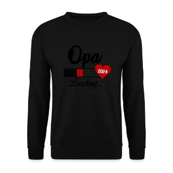 opa loading 2024 - Unisex Pullover - Schwarz - Vorne - Alina (178cm) & Michal (187cm)