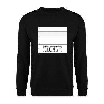 Woman's name Noemi - Unisex Sweatshirt - black - Front - Alina (178cm) & Michal (187cm)