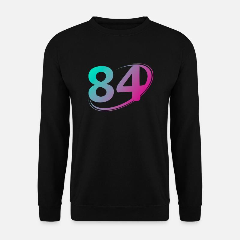 Nummer 84 mehrfarbig - Unisex Pullover - Schwarz