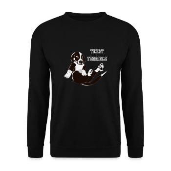 Terry the Terrible Puppy - Unisex Sweatshirt - black - Front - Alina (178cm) & Michal (187cm)