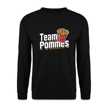 Frites, frites, restauration rapide - Sweat-shirt Unisexe - noir - Devant - Alina (178cm) & Michal (187cm)