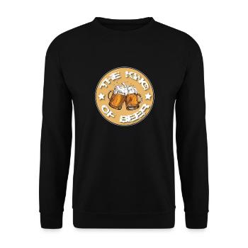 T-shirt Le Roi de la Bière - Sweat-shirt Unisexe - noir - Devant - Alina (178cm) & Michal (187cm)