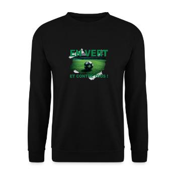 IN GREEN AND AGAINST ALL ODDS - Unisex Sweatshirt - black - Front - Alina (178cm) & Michal (187cm)