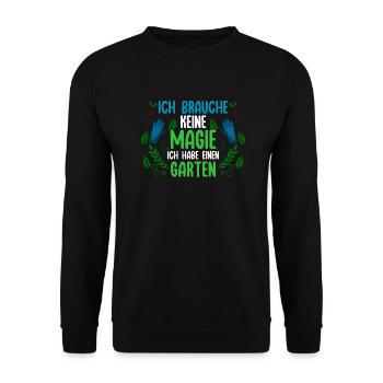 Gardener Hobby Gardener Garden - Unisex Sweatshirt - black - Front - Alina (178cm) & Michal (187cm)
