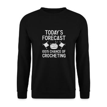Crochet Prévisions du jour Crochet - Sweat-shirt Unisexe - noir - Devant - Alina (178cm) & Michal (187cm)
