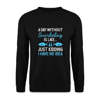 Snorkeler Une journée sans snorkeling - Sweat-shirt Unisexe - noir - Devant - Alina (178cm) & Michal (187cm)