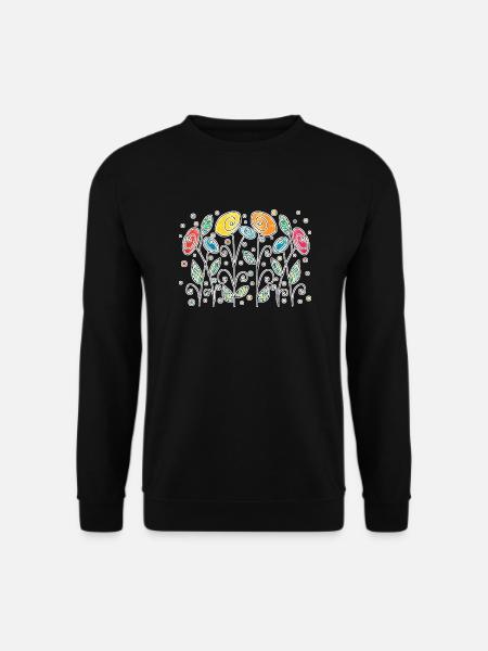 Fleur - Sweat-shirt Unisexe - noir