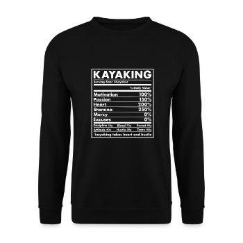 Kayaker Nutrition Kayaking - Unisex Sweatshirt - black - Front - Alina (178cm) & Michal (187cm)