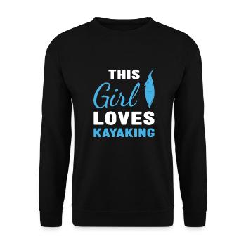 Kayakiste Cette fille adore le kayak - Sweat-shirt Unisexe - noir - Devant - Alina (178cm) & Michal (187cm)