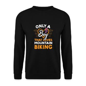 Motard seulement Un garçon qui aime le VTT - Sweat-shirt Unisexe - noir - Devant - Alina (178cm) & Michal (187cm)