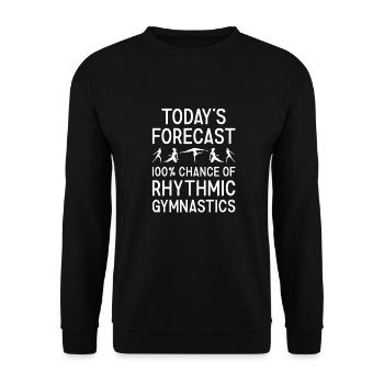 Gymnast Today's Forecast Rhythmic Gymnastics - Unisex Pullover - Schwarz - Vorne - Alina (178cm) & Michal (187cm)