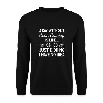 Cavalier Une journée sans cross-country - Sweat-shirt Unisexe - noir - Devant - Alina (178cm) & Michal (187cm)