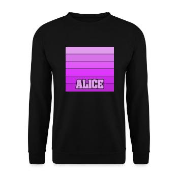 Gift for Alice - Unisex Sweatshirt - black - Front - Alina (178cm) & Michal (187cm)