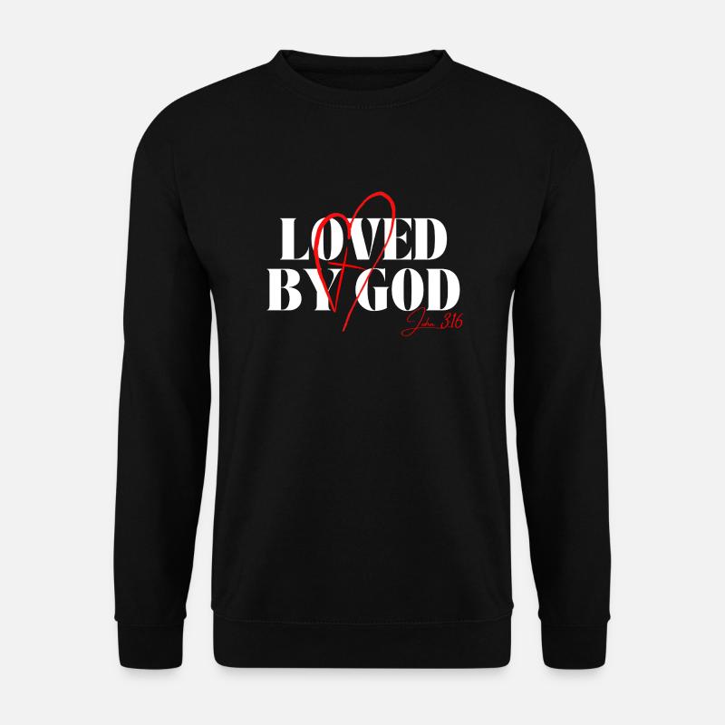 Loved by God – John 3:16 - Unisex Sweatshirt - black