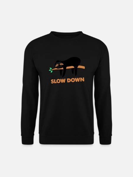 Sloth slow down - Unisex Sweatshirt - black