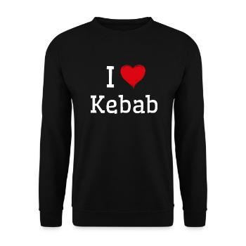 I Love Kebab - Unisex Sweatshirt - black - Front - Alina (178cm) & Michal (187cm)