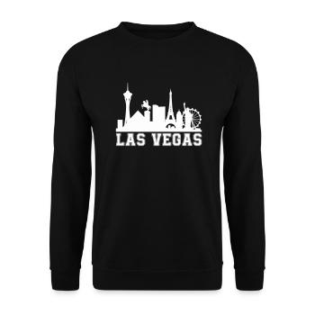 vegas skyline - Unisex Pullover - Schwarz - Vorne - Alina (178cm) & Michal (187cm)