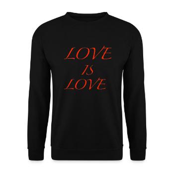 Love - Unisex Sweatshirt - black - Front - Alina (178cm) & Michal (187cm)