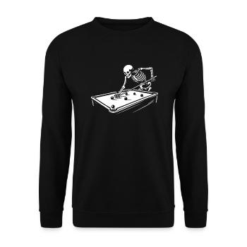 skeleton joue au billard - Sweat-shirt Unisexe - noir - Devant - Alina (178cm) & Michal (187cm)