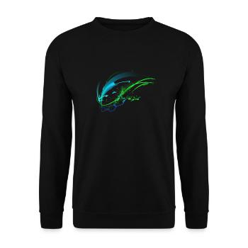 bluegreen - Unisex Pullover - Schwarz - Vorne - Alina (178cm) & Michal (187cm)