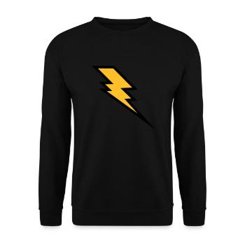 Lightning - Unisex Sweatshirt - black - Front - Alina (178cm) & Michal (187cm)
