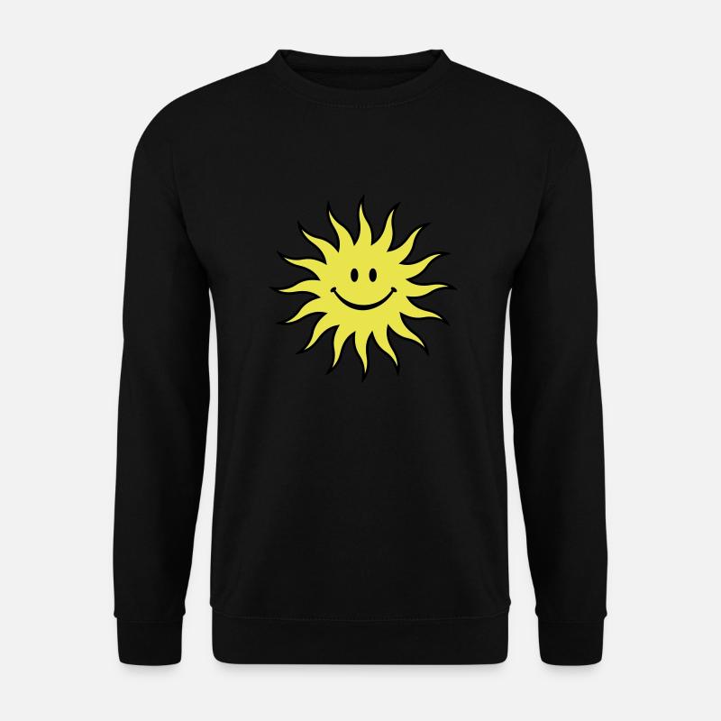 Sun - Lachende Sonne - Unisex Pullover - Schwarz