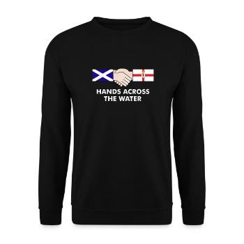 hands_across_copy - Unisex Sweatshirt - black - Front - Alina (178cm) & Michal (187cm)