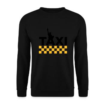 New York Taxi - Unisex Pullover - Schwarz - Vorne - Alina (178cm) & Michal (187cm)