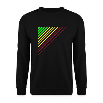 diagonal lines in colored - Unisex Sweatshirt - black - Front - Alina (178cm) & Michal (187cm)