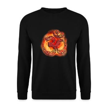 om - Unisex Sweatshirt - black - Front - Alina (178cm) & Michal (187cm)