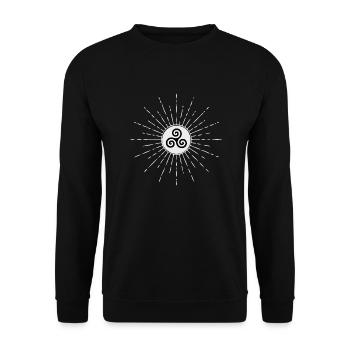 Bretagne Triskel B - Sweat-shirt Unisexe - noir - Devant - Alina (178cm) & Michal (187cm)