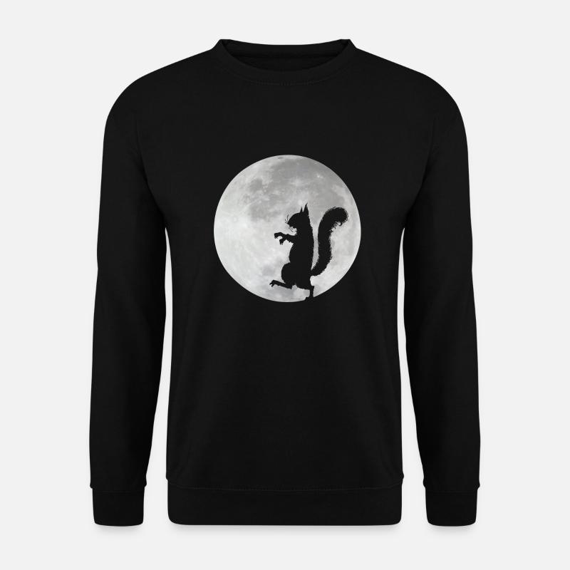 Eichhörnchen im Mond - Unisex Pullover - Schwarz