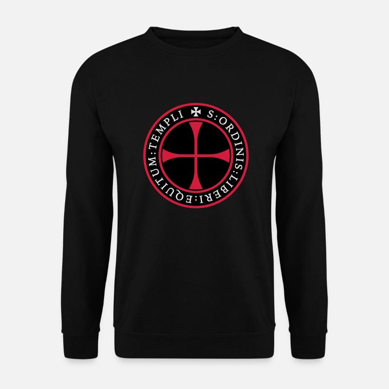 Knight Templar seal - Unisex Pullover - Schwarz