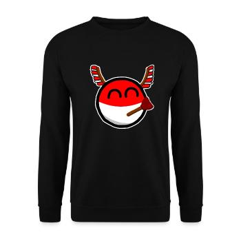 Polandball - Unisex Pullover - Schwarz - Vorne - Alina (178cm) & Michal (187cm)